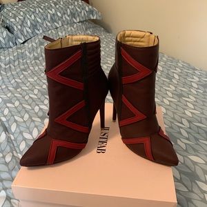 Heeled boots size 8 with side zipper